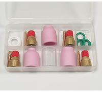 CHNSALESCOM 17 pcs TIG Welding Gas Lens Ceramic Pyrex Cup Kit for WP-9/20/25 (3.2mm 1/8")