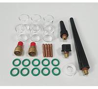 CHNSALESCOM 26 pcs TIG Welding Gas Lens #10 Pyrex Glass Cup Kit for WP-9/20/25 (2.0mm 5/64")