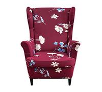 CHNSHOME Wingback chair slipcovers stretch armchair covers Wing Chair Cover wingback armchair covers with prints