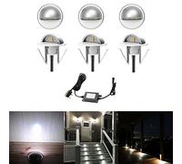 CHNXU Led Deck Lights Eyelid Step Lights Recessed Outdoor Waterproof IP65 Low Voltage 12v 35mm Cool White Kit Pack of 6