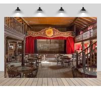 CHNYWORK 20ftx10ft Classic Western Saloon Bar Backdrop Vintage Bar Interior Typical Stage Retro Wooden Restaurant Background Cowboy Travel Birthday Party Decor Photo Studio Booth Props Wallpaper
