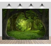 CHNYWORK 5ftx3ft Enchanted Forest Backdrop Fairy Tale Wonderland Magical Fantasy Forest Tropical Jungle Rainforest Photo Background for Jungle Safari Theme Party Decor Wallpaper Photo Booth Props