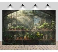 CHNYWORK 9x6ft Magic Greenhouse Backdrop Magical School Wizard Witch Classroom Green Magical Mandrake Plants Background Kids Birthday Halloween Party Decor Portrait Photo Booth Studios Props