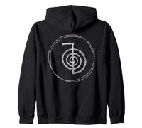Cho Ku Rei Symbol, Reiki, Power, Protection, Aura Flow Zip Hoodie