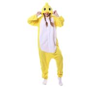 CHOBES Unisex Pajamas Onesies for Women Men Teens Halloween Cosplay Costume Christmas Fancy Dress for Adults Yellow Chicken,XL