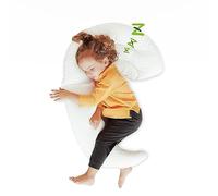 Choc chick Curve Long Body Pillow for Toddler,34x28 Inches Moon Shape Soft Child Hug Kids Sleep Pillow,100% Cotton Washable Breathable Baby Crib Pillows