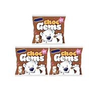 Choc Gems Chocolate Topped Biscuits, Multipack, No Artificial Colours or Flavours, Suitable for Vegetarians, 5x19g,Pack Of 3