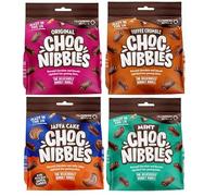 Choc Nibbles Bundle of 4 flavours x150g Toffee Chocolate Jaffa cakes & Mint | lunchbox & School food