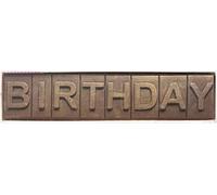 Choc on Choc - Birthday Chocolate Bar - Handmade Belgian Milk Chocolate Slab with Edible Gold Dust - Unique Birthday Gift for Him, Her, Friends or Family - 110g