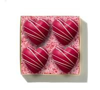 Choc on Choc CandyFloss Filled Chocolate Hearts, 200g, Belgian Chocolate, Milk and White, Valentine's Day, 4 Count, Handmade