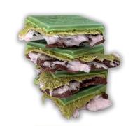 Choc on Choc - CandyFloss & Pistachio Filled Chocolate Bar - Handmade with Belgian Milk & White Chocolate, Creamy Pistachio & Fluffy Candyfloss Centre - Novelty Sweet Gift - 145g