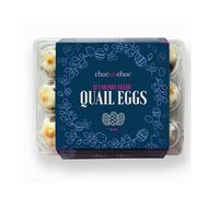 Choc on Choc Caramel Filled Drippy Quails Eggs - Handmade Solid Belgian Milk Dark and White Chocolate Treats with Gooey Centre - Box of 12 - Easter Gift or Party Treat - Made in the UK 120g