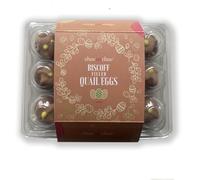 Choc on Choc Chocolate Biscoff Drippy Quails Eggs - 12 Handmade Belgian Chocolate Treats with Biscoff Cream Centre - Easter Gift Box - Unique Sweets Gift - No Alcohol - Made in the UK - 120g