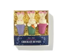 Choc on Choc - Chocolate Bunnies - Handmade White Belgian Chocolate Gift - Novelty Animal Treats for Easter, Kids, Teachers, Birthdays, Party Bags - Box of 3-50g