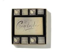 Choc On Choc Chocolate Congratulations Baby Boy Gift Chocolate One Size