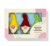 Choc on Choc Chocolate Gonks 200g | Handcrafted Milk & White Belgian Chocolate | Fun Gonk Trio with Hand-Painted Hats & Noses | Perfect for Chocolate Lovers | Made in the UK