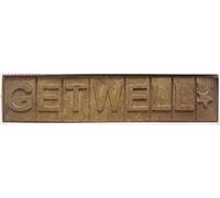Choc on Choc - Get Well Chocolate Bar - Handmade Belgian Milk Chocolate Slab with Edible Gold Dust - Thoughtful Chocolate Gift for Recovery or Pick-Me-Up - 110g