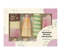Choc On Choc Handmade Chocolate Ice Lollies Set 175g - Fun Milk, White, and Dark Chocolate Lollies, Perfect for Kids
