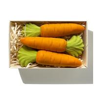 Choc On Choc Three Caramel Filled Chocolate Carrots - Handcrafted Novelty Easter Gift for Adults and Kids - Smooth Caramel Centre, Milk Chocolate Shell - Fun Easter Treats to Enjoy