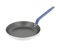 Choc Round Non-Stick Aluminum Fry Pan 3 mm Thick 11-Inch Blue Handle