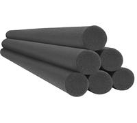 Chochkees Black Pool Noodles Swimming Foam Tube, Floating Thick Noodles for Floating, Pool Accessories, 52" (12-Pack)