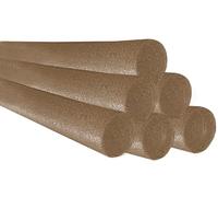 Chochkees Brown Pool Noodles 52" x 2.5" Inch Swimming Solid Core Foam Tube, Floating Thick Noodles for Floating, Pool Accessories (12-Pack)