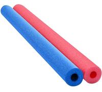 Chochkees Floating Pool Noodles Foam Tube 2 Pack Thick Hollow Noodles for Swimming Pool 52 Inch Long (Red/Blue)