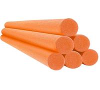 Chochkees Orange Pool Noodles Swimming Solid Core Foam Tube, Floating Thick Noodles for Floating, Pool Accessories, 52" (12-Pack)