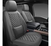 CHOCMONS Car Seat Covers Front Pair,Universal Fit for Cars,SUVs,Trucks,and Sedans,Faux Leather Car Seat Cushion Compatible with Airbags,Waterproof Car Seat Protector,Grey