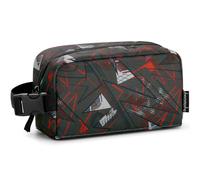 Choco Mocha Boys Freezable Snack Bag, Kids Insulated Freezable Lunch Bag for Boys, Small Cooler Bag with Ice Packs for School Travel, Geometry Black