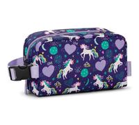 Choco Mocha Girls Freezable Snack Bag, Unicorn Kids Insulated Freezable Lunch Bag for Girls, Small Cooler Bag with Ice Packs for School Travel, Purple