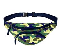 Choco Mocha Kids Fanny Pack Boys Bum Bag Waist Pack with Adjustable Belt Bag for Children Toddler Travel Outdoor Running Sports Age 2-4 3-5 6-8 4-6 6-9, Green Camouflage