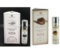 Choco Musk & Avenue Concentrated Perfume Oil Combo - Long Lasting Alcohol-Free Attar for Men & Women - 6ml Each (Pack of 2)