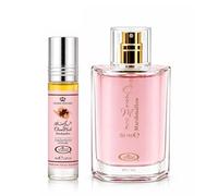 Choco Musk Marshmallow - 50ml Perfume Spray & 6ml Perfume Oil Set, Long Lasting Arabian Vanilla Chocolate Sweet Fragrance Unise