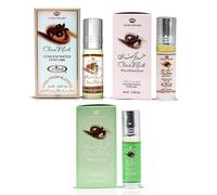 Choco Musk Perfume Oil 6ml Bundle x3 - Original, Marshmallow & Pistachio Variety Pack Of 3 Gift Set
