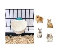 Choco Nose Patented Removable Heart Shaped Food Bowl for Dogs/Puppies/Rabbits/Cats/Guinea Pigs/Chinchillas/Birds -Water Dish for Small Pets or Animals - For Wire Cages or Crates 8 oz, Aqua (C607)