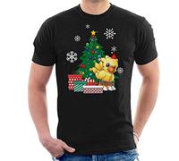 Chocobo Around The Christmas Tree Men's T-Shirt Black