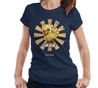 Chocobo Retro Japanese Final Fantasy Women's T-Shirt Navy Blue