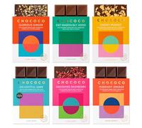 Chococo Dark & Oat M!lk Chocolate Letterbox Gift Set - 6 Bars | Naturally Vegan-Friendly | Dark & Oat M!lk Flavours | Great Gift for Friends & Family | Plastic-Free Packaging