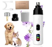 Chocodogger Painless Electric Dog Nail Grinder, Heusom Silent Groom Pro, Rechargeable USB Charging Electric Pet Nail Grinder, Silent Dog Nail Grinder, Silentgroompro Nail Grinder (2 Head)