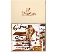 Chocohugs Chocolate Gift Box Hamper | Filled with Galaxy Full Sized Bars Smooth Milk, Minstrels | Letter Box Friendly | Box of Chocolates| Gift for