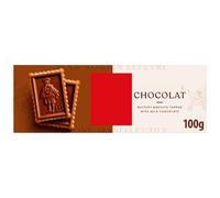 Chocolat Buttery Topped with Milk Chocolate Biscuits 100g, Crunchy Biscuits Topped with Milk Chocolate, Sustainable Wheat.