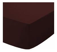 (Chocolate, 4 FT Small double ) Fitted Sheet Extra Deep 25cm 100% Polycotton