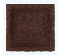 (Chocolate, 50 x 50 cm) Homescapes Luxury Reversible Cotton Bath Mat