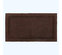 (Chocolate, 50 x 80 cm) Homescapes Luxury Reversible Cotton Bath Mat