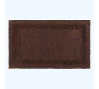 (Chocolate, 70 x 120 cm) Homescapes Luxury Reversible Cotton Bath Mat