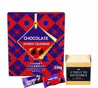 Chocolate Advent Calendar 2025 - 24 Days of Creamy Milk Chocolates with Smooth Creme Centres | Festive Christmas Countdown for Kids, Men & Women | Holiday Chocolate Gift Box 236g