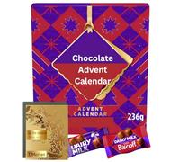 Chocolate Advent Calendar 2025 - Kids Advent Calendar Chocolate | Cadburys Advent Calendar Dairy Milk & Biscoff for Kids Teens & Adults | Countdown to Christmas 2025 with TJMolten Christmas Card 236g