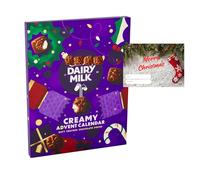 Chocolate Advent Calendar 2025 - Soft Centered Creamy Dairy Milk Chocolate Pieces - 24 day Countdown To Christmas 2025 - Kids Adult Advent Calendar 170g - Chocolate Gift With Akede Christmas Card