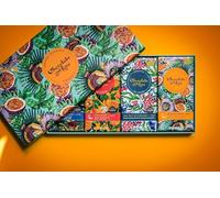 Chocolate and Love Dark Chocolate Gift Box - Pack of 4 x 80g Bars | Premium, Organic & Fair Trade | Perfect for Special Occasions (Passion Fruit)